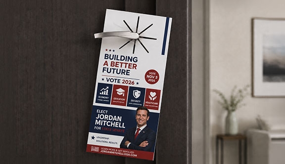 Political Starburst Doorhanger - 5.5x11