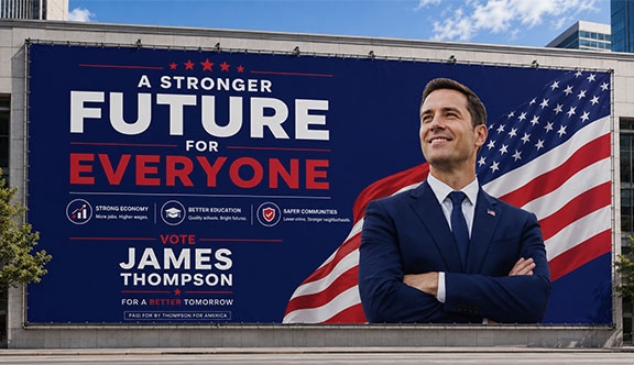 13 Oz Supersize Vinyl Political Campaign Banner