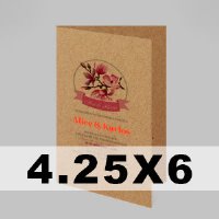 Kraft Paper Folded Card - 8.5x6 (Flat) to 4.25x6 (Folded)