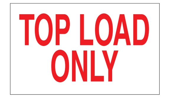 Top Load Only Labels - 3x5