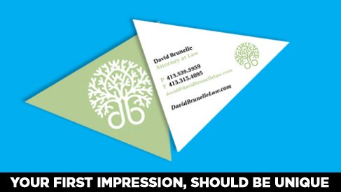 Triangle Shaped Business Card - 3"x3"